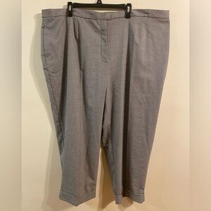 New NWT‎ Avenue Gray Black Houndstooth Stretch Dress Pants Slacks Size 28
